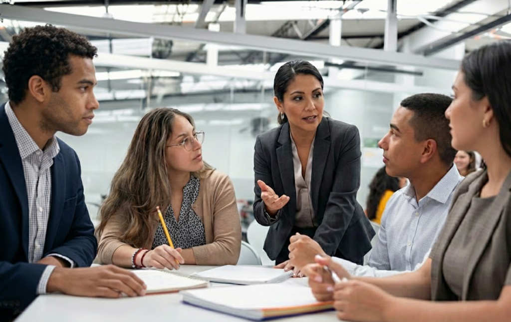 Careers leader conducting Gatsby readiness screening session to improve student CV production in a UK college.